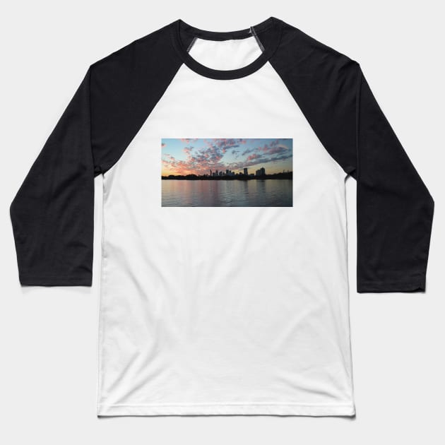 Perth City, Western Australia Baseball T-Shirt by Open Studios